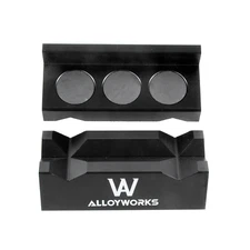 20990 Black Magnetic Billet Aluminum Vise Jaws Universal Fitment For AN Fittings