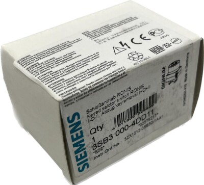 Siemens RONIS Schlüssel Schalter 3SB3 000-4DD11 E:02