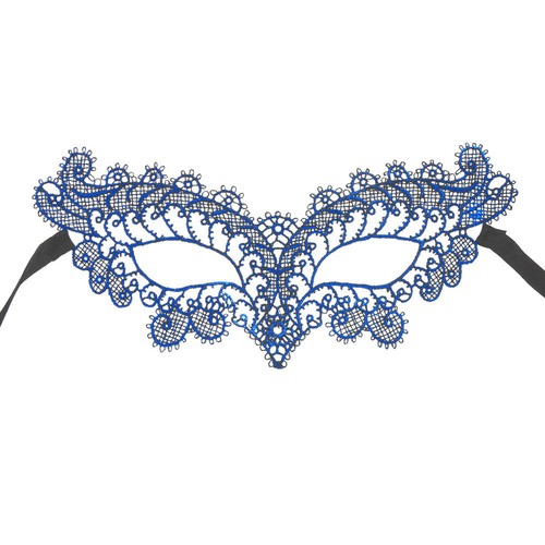 HALLOWEEN MASQUERADE LACE MASK Butterfly Cat Fox Party Costume Colour Black Blue - Picture 27 of 30