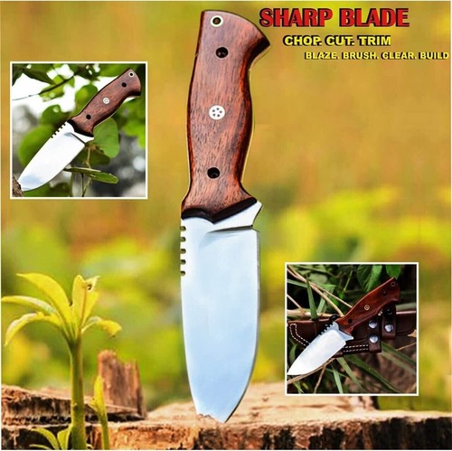 Hunting Knife Fivtan Horizontal Bushcraft Knife, Scout Carry Knife with Sheath.A - Picture 5 of 8