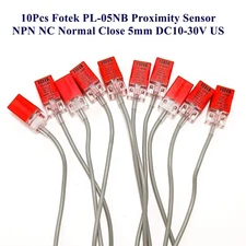 10Pcs PL-05NB NPN NC Normal Close Fotek Proximity Sensor 5mm out DC10-30V New