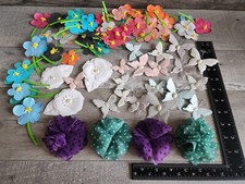 Scrapbook Craft Card Journal 3D Embellishment LOT - Flowers Butterflies Daisies
