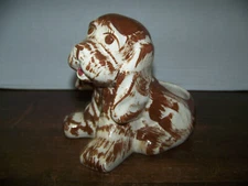 Vintage planter Puppy Flower pot Dog Planter Pottery unsigned 6" tall