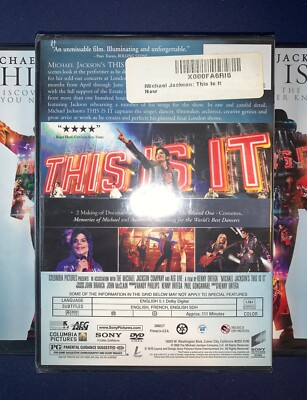 3 X BRAND NEW SEALED - Michael Jackson: This Is It - DVD By