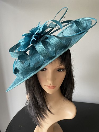 TEAL WEDDING ASCOT DISC HATINATOR 