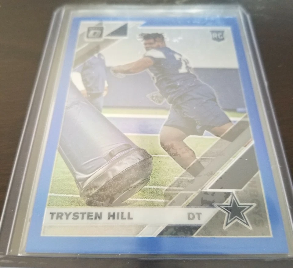2019 Panini Donruss Optic Rookies Blue Prizm Trysten Hill 34/150 #127 Rookie - Image 2 of 4