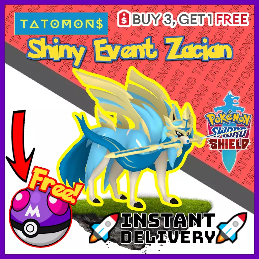 Pokemon Sword Shield ✨ SHINY EVENT ZACIAN Legendary 6IV ✈️ FAST DELIVERY ✈️