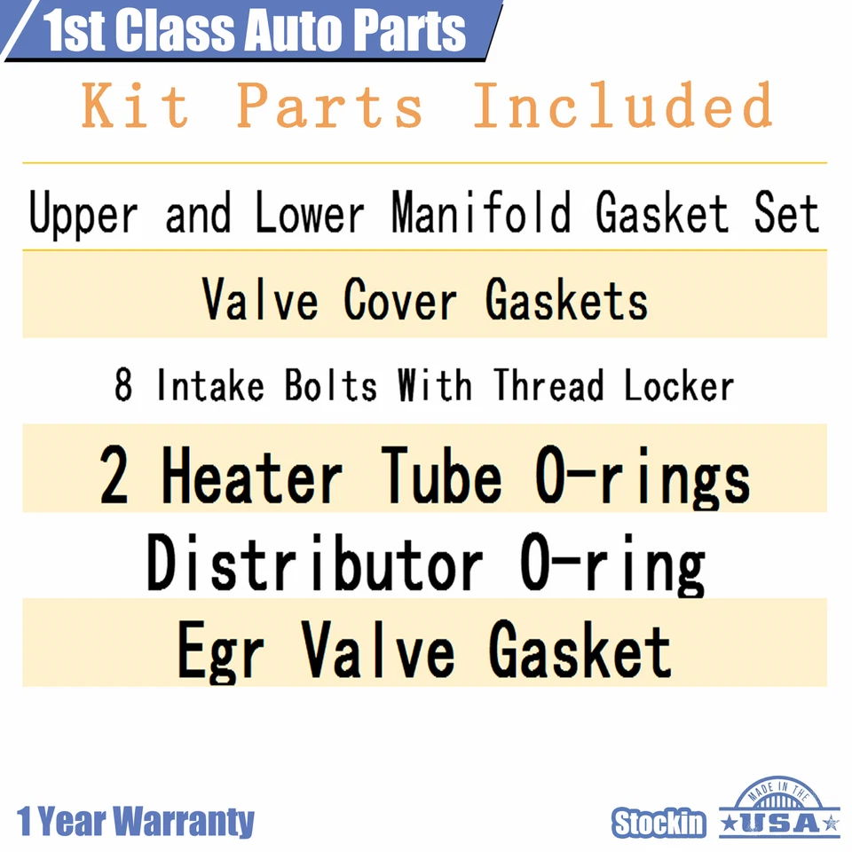 Engine Intake Manifold Gasket Set For Chevy Malibu Impala Alero Buick Rendezvous - Image 2 of 4