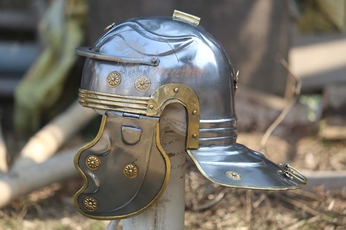 Römerhelm Imperial Gallic -G- Weisenau, 1,2 mm Stahl / Handarbeit - Bild 2 von 7