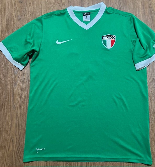 Nike Dri-Fit Mexico El Tri #10 Soccer Jersey Green Men's Size M Rare