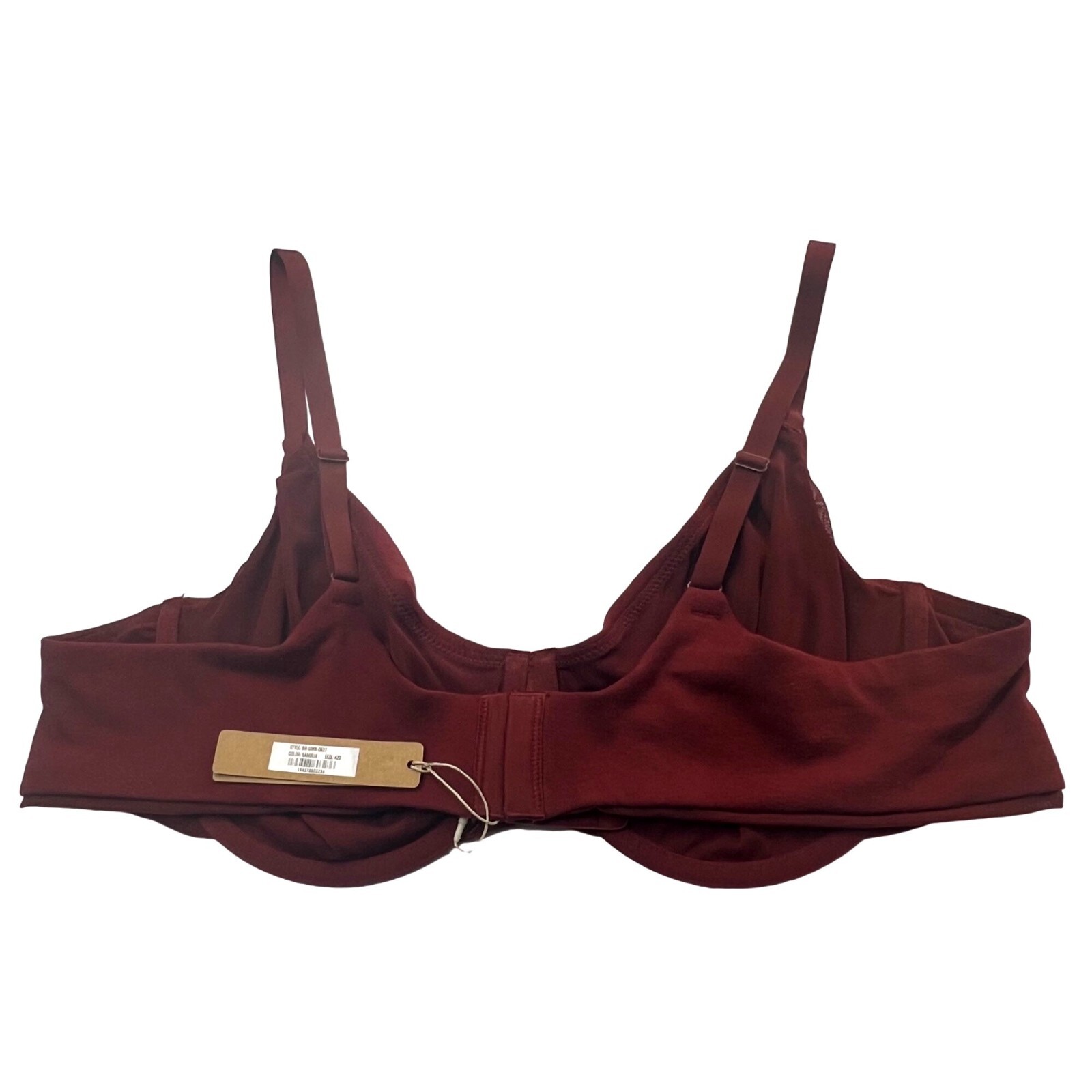 SKIMS Cotton Jersey TShirt Underwire Bra Sangria 42D Picture 2 of 8