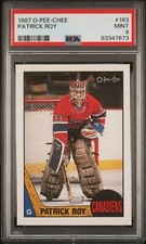 1987-88 O-Pee-Chee #163 Patrick Roy - PSA 9 - Montreal Canadiens HOFER