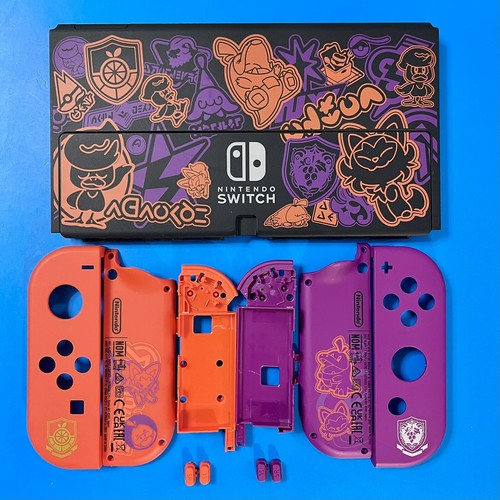 Nintendo Switch OLED Original Pokémon Scarlet Violet Back + JoyCon Housing Shell