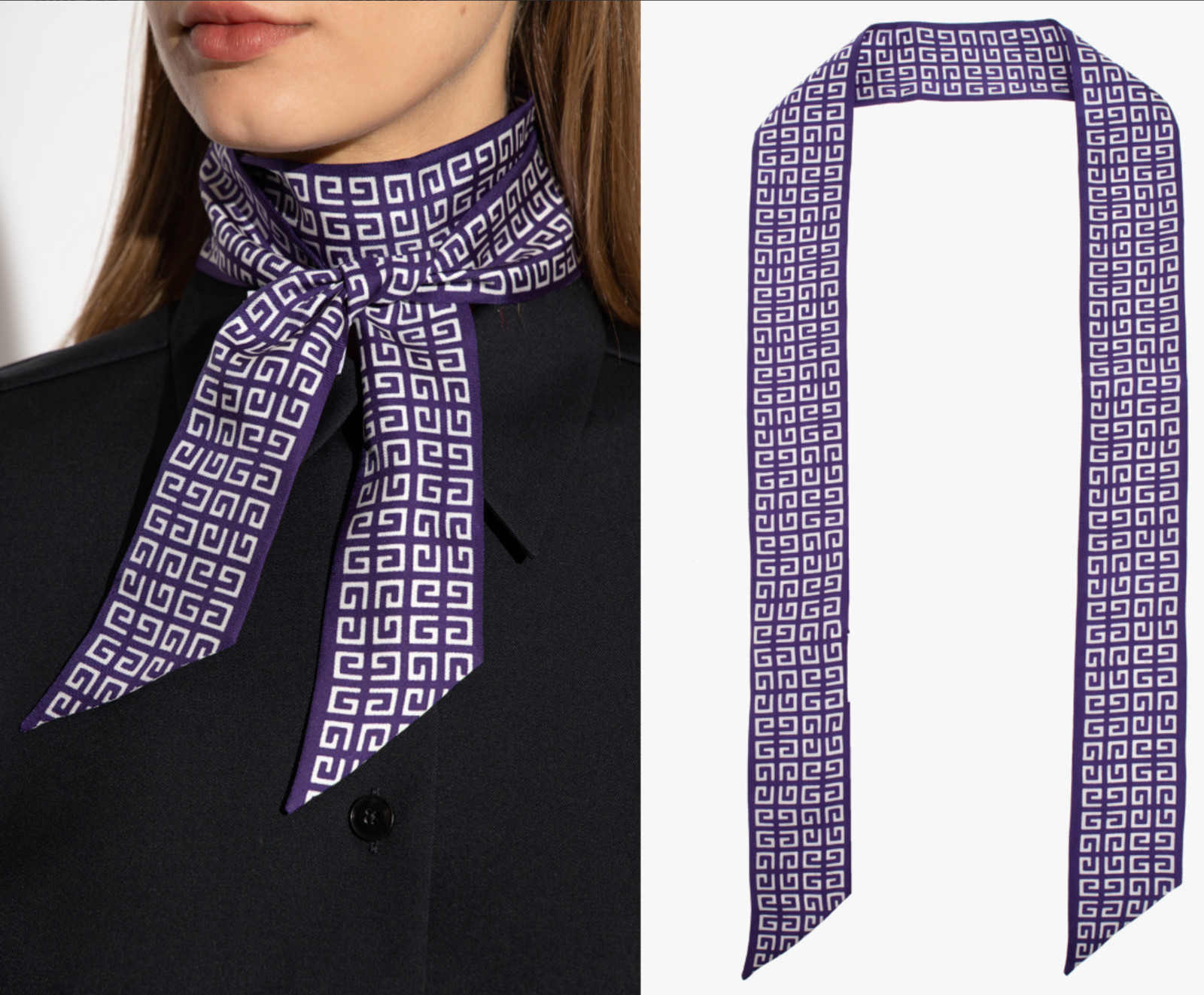 Givenchy Silk Twill Scarf Muffler Stole Shawl Neckerchief Bandana