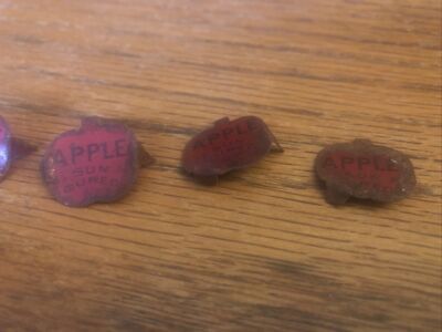 Lot 6 Cut Plug Tobacco Tags, Red Apple Sun Cured
