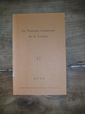 Le nouveau commerce de la lecture N°17 ZURN HOPKINS FRANCOIS CHENG INDEX