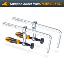 POWERTEC 71409 Quick Screw Guide Rail Clamp for MFT and Track Saw Guide Rail