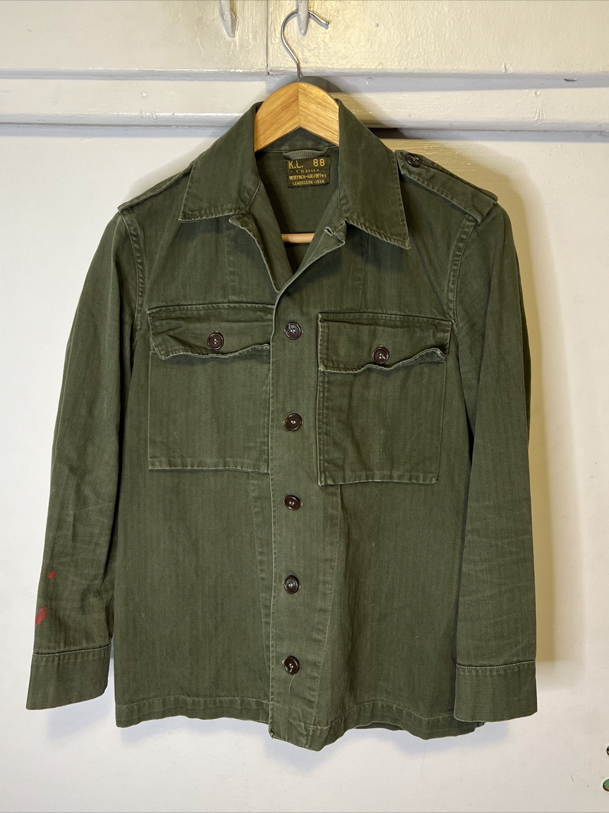 VTG 1959 Neirynck Holvoet Belgium K.L. 88 (small) HBT military jacket