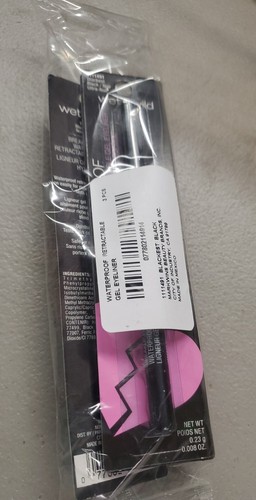 3 Pack Wet n Wild Mega Last Breakup-Proof Retractable Eyeliner Blackest Black - Bild 6 von 6