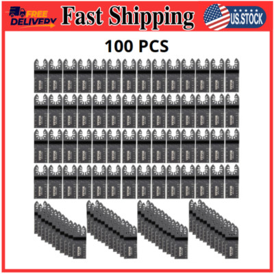 Oscillating Tool Blades Set   100PCS for Wood, Plastic, Fits Multiple Brands