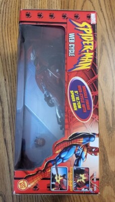 NEW in Box '02 Spiderman Web Cycle Missile Firing With 5