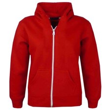 Kids Classic Plain  Tie Dye Print Full Red Nose Day Hooded Zipper Jacket 2-13