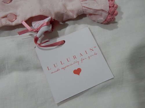 BNWT LULURAIN Girls 12 Months Lined Pink Swiss Dot Embroidered Pink dress - Picture 7 of 8