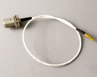Cannon Type N B/H Female Connector to Male Coax Gold Connector w/ 17'' Cable Assy