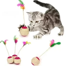 1pc Cat Toy Sisal Scratching Ball Training Interactive Toy for Kitten Pet Gifts