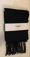 Men's Vertical Striped Scarf  Beanie Set - Goodfellow  Co. Navy One Size