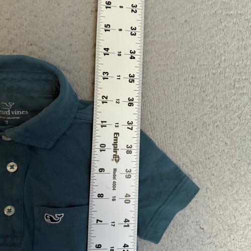 Vineyard Vines Polo Toddler Size 2T Blue Short Sleeve - Picture 4 of 7