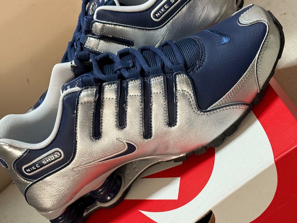 Men's Nike Shox NZ-Midnight Navy/Metallic Silver/Black | eBay