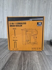 Cordless 2" Brad Nailer Compatible with Dewalt 20V Battery (No Battery), 2-in- 1