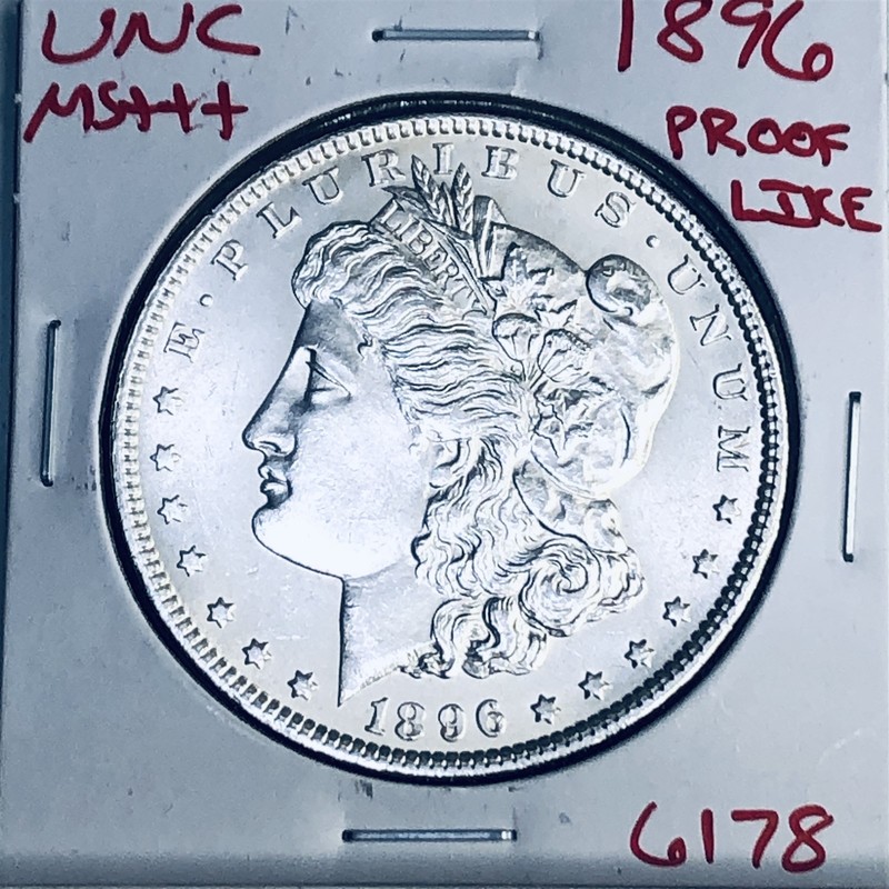 1896 BU GEM MORGAN SILVER DOLLAR UNC MS+++ PL U.S. MINT RARE COIN 6178