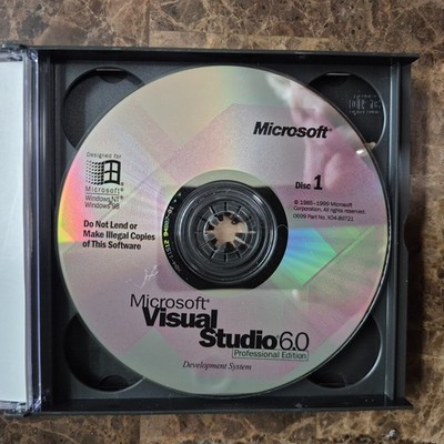 Microsoft Visual Studio 6.0 6 Professional 659-00391 RETAIL Box | eBay
