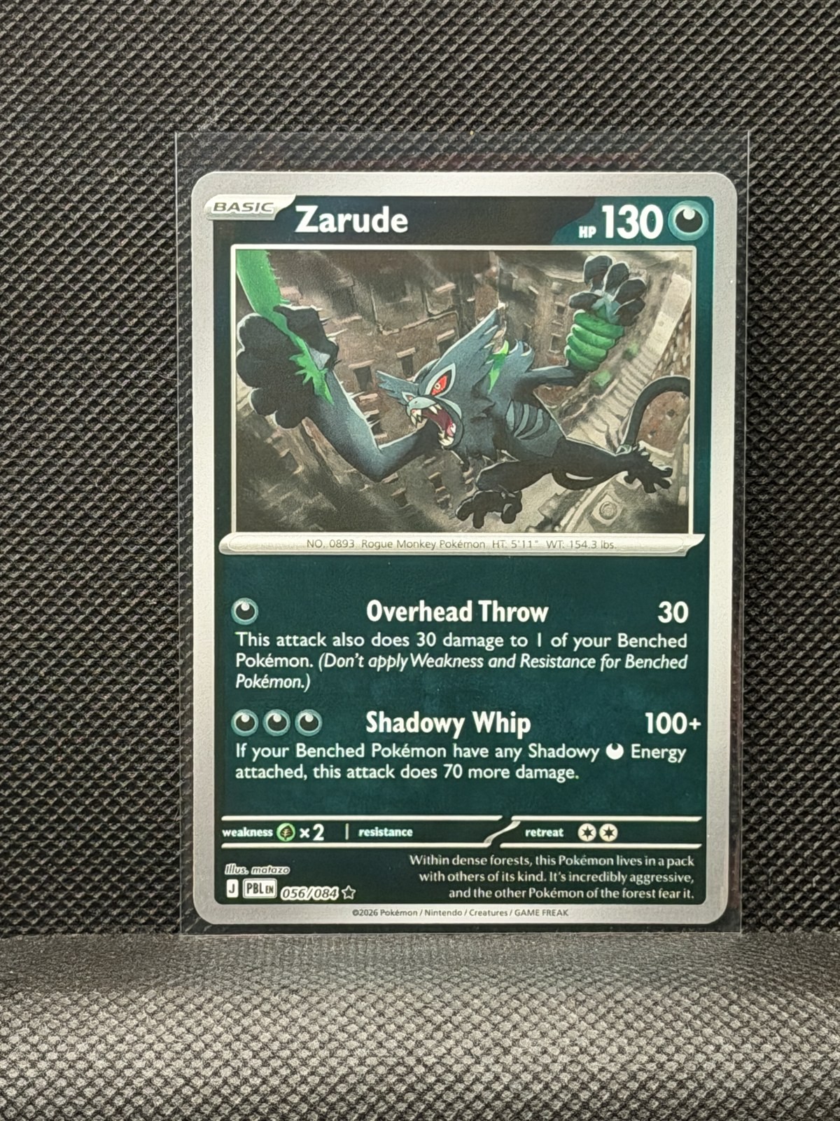 2026 Pokemon ME05 Pitch Black - Zarude #56 Reverse Holo