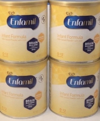 Enfamil Infant Formula 4 Pack, Milk-based Powder w Iron 12.5 OZ Cans Exp 5/2027