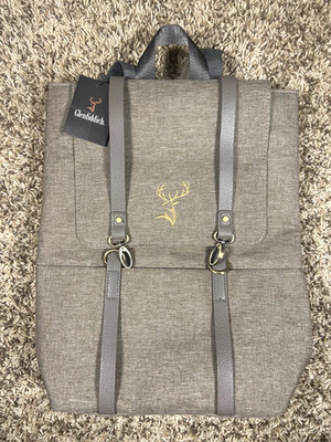 NEW Glenfiddich Gray Backpack Embroidered Stag Logo Whisky Promo Travel Bag
