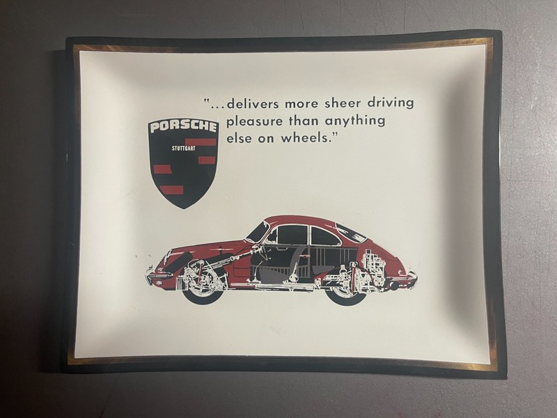 Early 1960 Porsche Dealership 356B / 356C Ashtray, Candy Dish - MEGA RARE!!