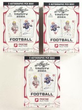 Leaf Trinity 2024 Football Pristine Auction Edition 3 AUTOS/2 PARALLELS PER BOX