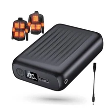 12V 18400mAh Heated Jacket Battery Pack, Portable Power Bank Compatible with 