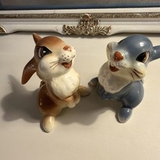 Vintage Disney Thumper & Miss Bunny 4 Tall Ce...