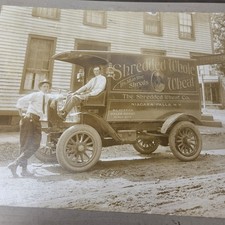 1913 Antique Photograph Shredded Whole Wheat Truck Niagara Falls Ny Original 1913 Antique Photograph Shredded Whole Wheat Truck Niagara Falls Ny Original
