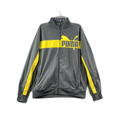 Puma Sport Lifestyle Track Jacket Men XL Spellout Logo Full Zip Sportswear Skate