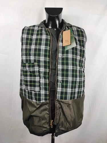 New Mens English Waxed Green Vest - Man Wax Olive Vest image 7