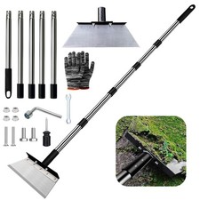 Reinigungsschaufel mit Gartengriff Unkraut Metall 1 schwarz - 200 cm
