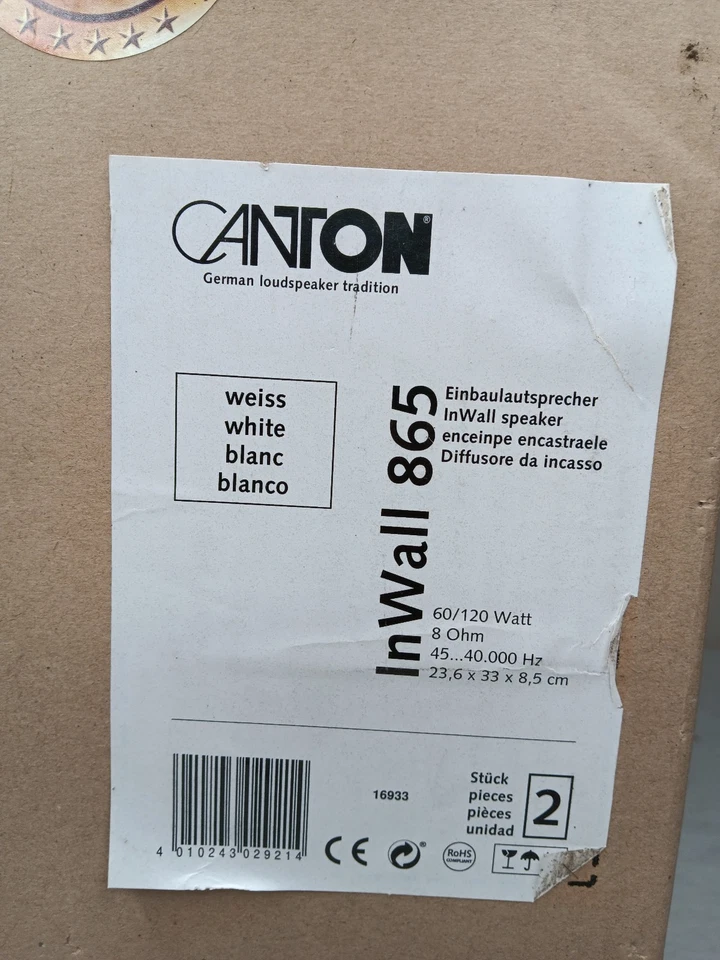 (PAR) Altavoz Canton InWall 865 Foto 2 de 3