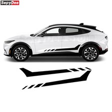 Car Rocker Panel Side Stripes Stickers Vinyl Decal For Ford Mustang Mach-e