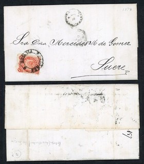 1873 Bolivia Copertina 10c Undici Stelle Potosí Due Colpi per Sucre Femmina Bancaria