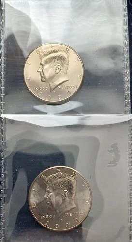 2009 p and d clad kennedy half dollars - gem brilliant uncirculated